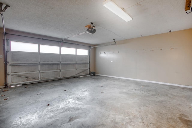 garage with baseboards