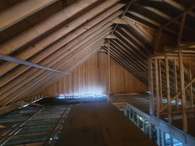 view of attic