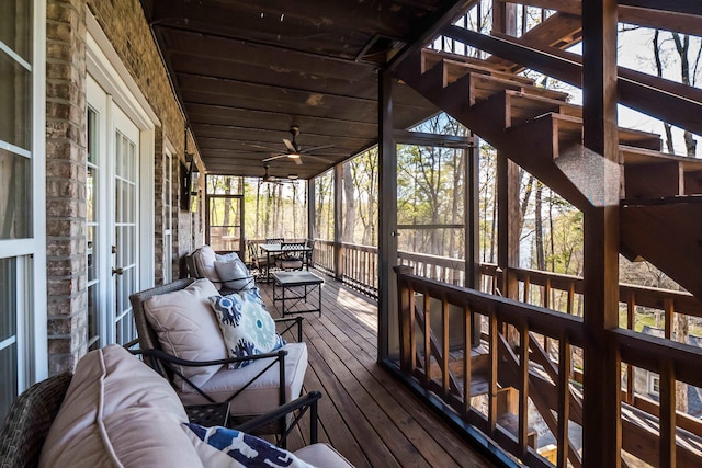 view of sunroom