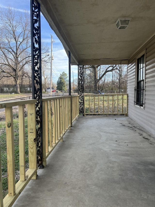 view of patio with a porch