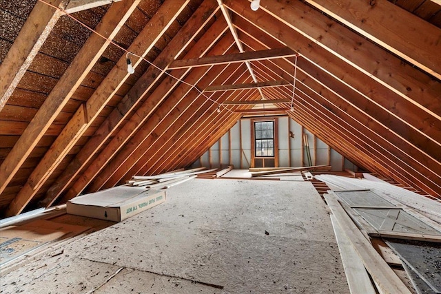 view of attic