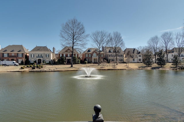 view of water feature featuring a residential view