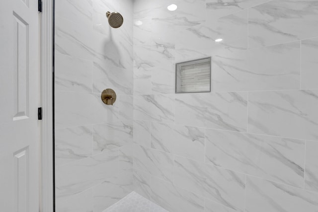 room details with tiled shower