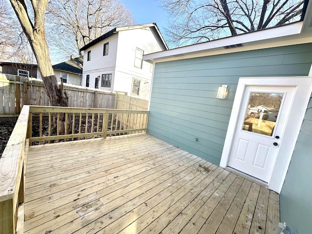 wooden terrace with fence