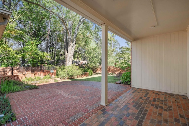 view of patio / terrace with fence