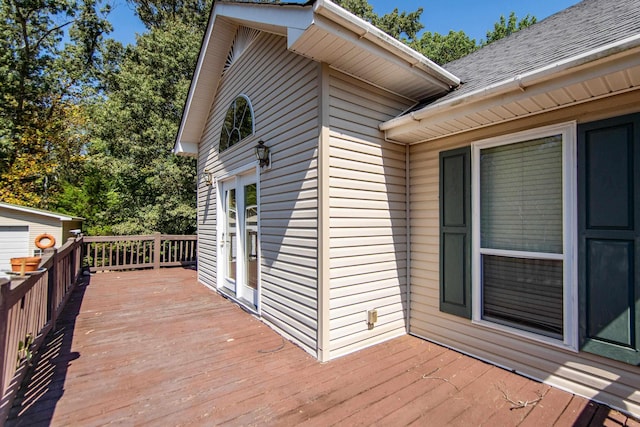 view of wooden deck