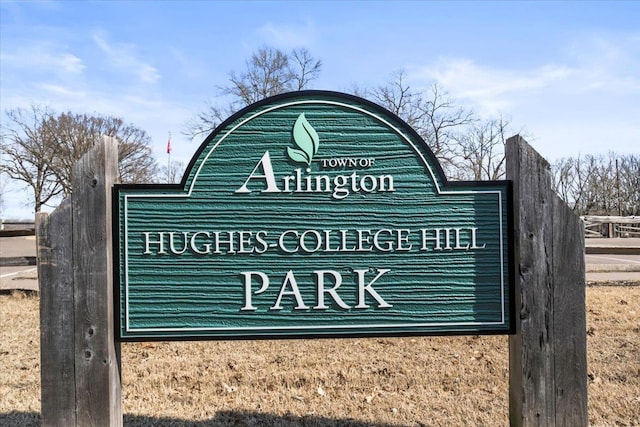 view of community sign