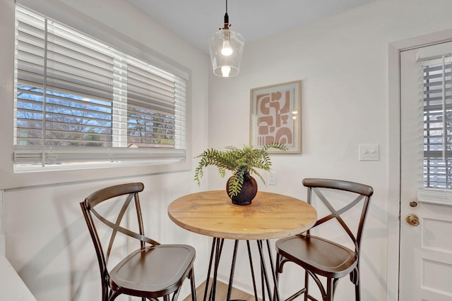 view of dining space