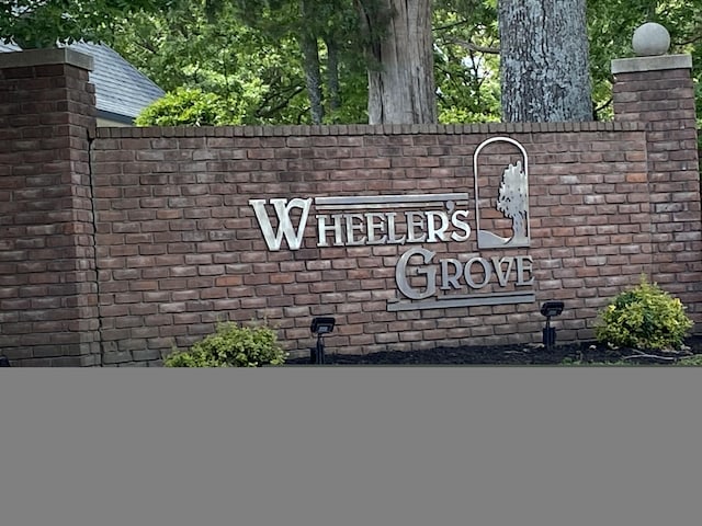 view of community sign