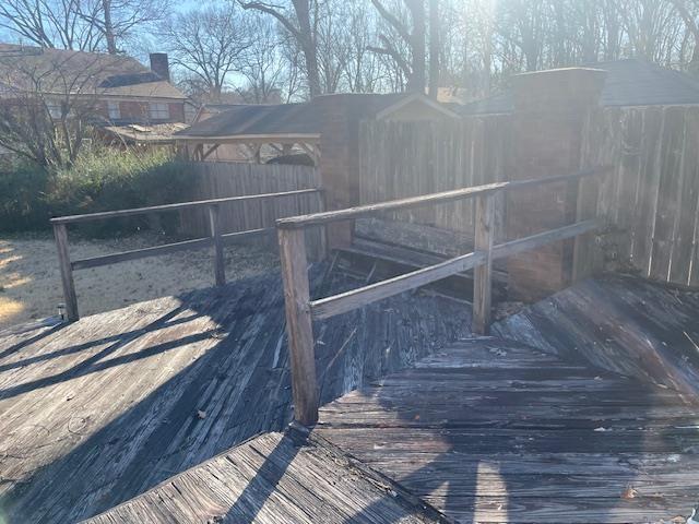 wooden deck with fence