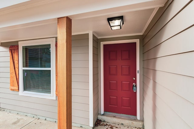 view of doorway to property