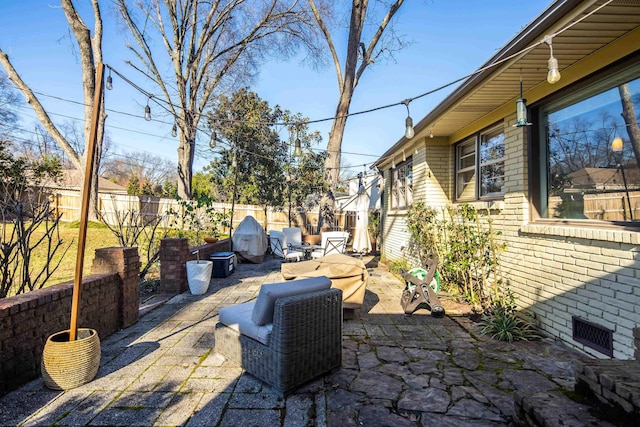 view of patio / terrace featuring a fenced backyard