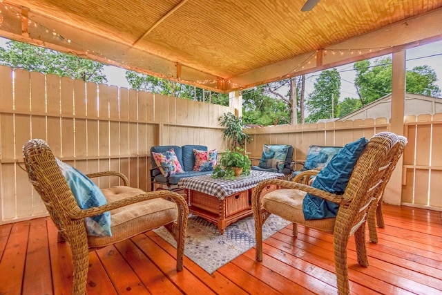 sunroom / solarium with wooden ceiling