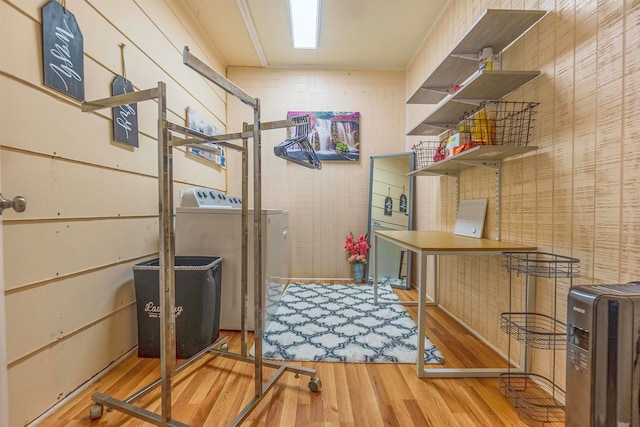 storage featuring independent washer and dryer