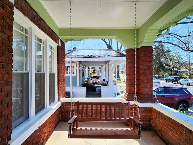 view of patio with a porch