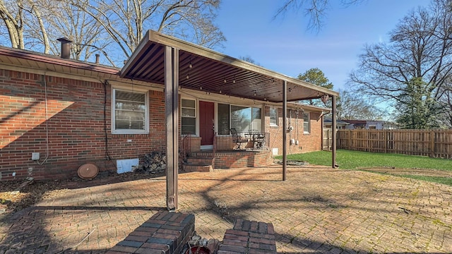 exterior space featuring fence