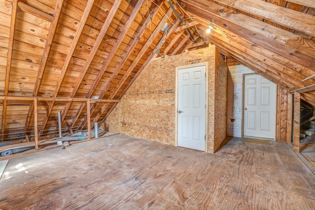 view of attic