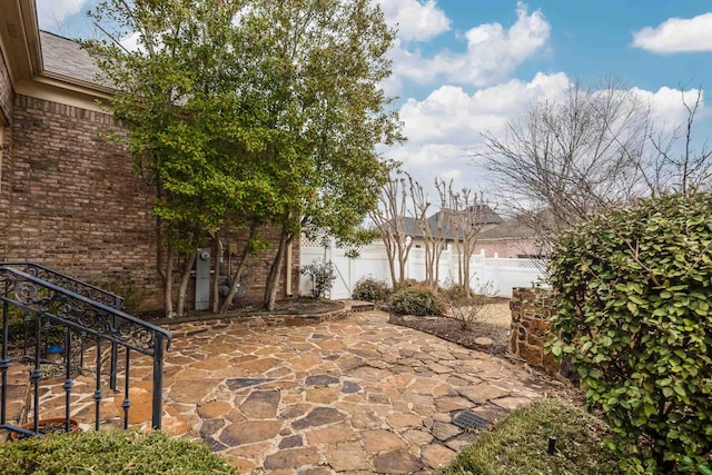 view of patio / terrace featuring a fenced backyard