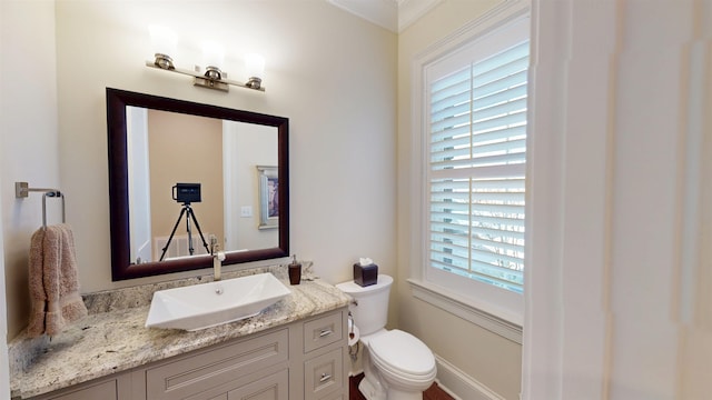 half bath with toilet and vanity