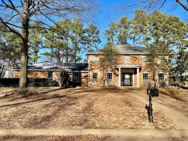 view of georgian-style home