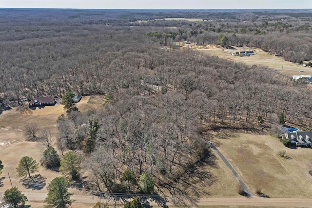 birds eye view of property featuring a rural view