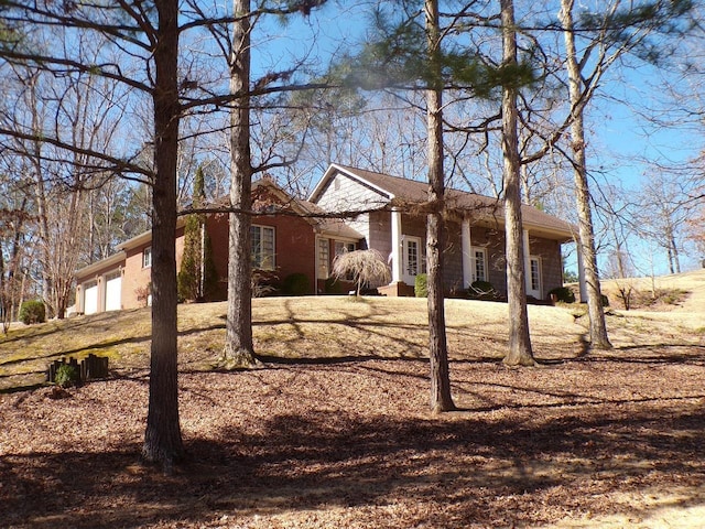 view of front of property with an attached garage