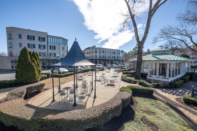 view of community featuring a gazebo