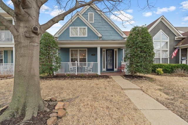 view of front of home with a porch