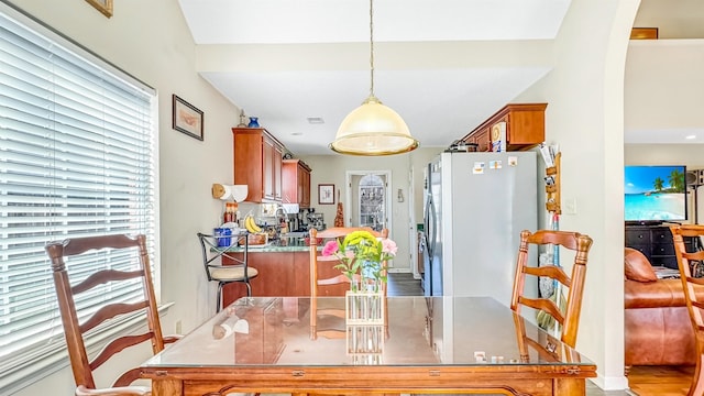 view of dining space