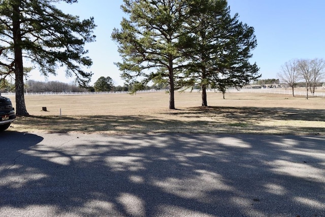 view of yard featuring a rural view