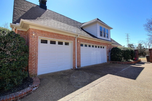 garage with driveway