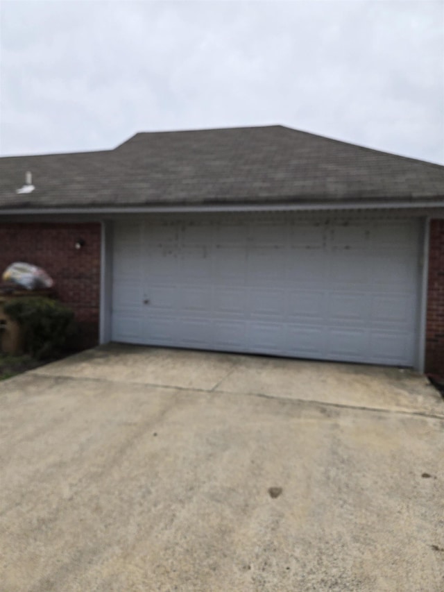 garage with driveway