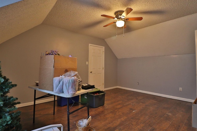 134 Willow Creek Dr, Ripley, TN 38063 - bonus room featuring ceiling fan, baseboards, lofted ceiling, and wood finished floors