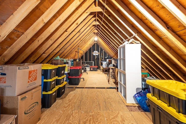 view of attic