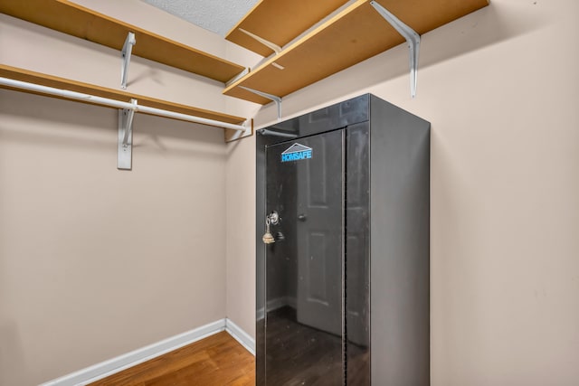 spacious closet featuring wood finished floors