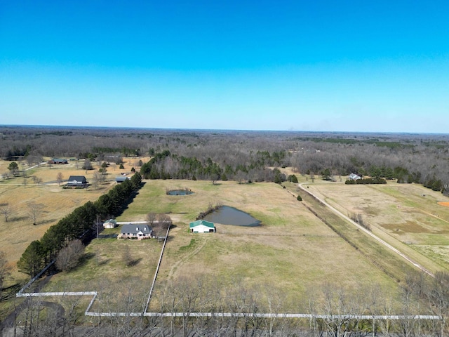 bird's eye view featuring a rural view