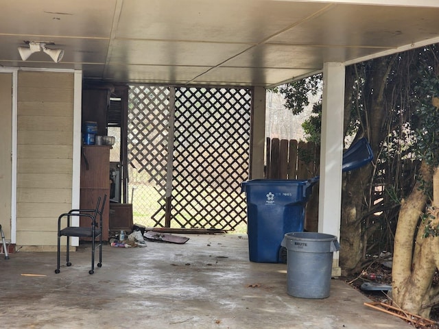 view of patio / terrace with fence