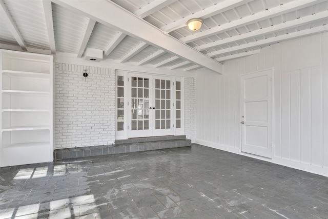 view of patio / terrace featuring french doors