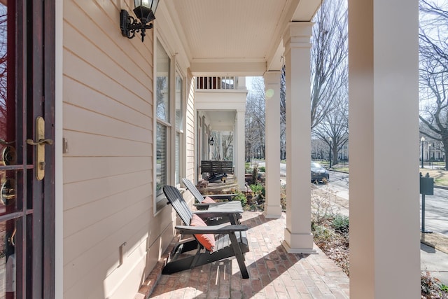 view of patio / terrace with a porch