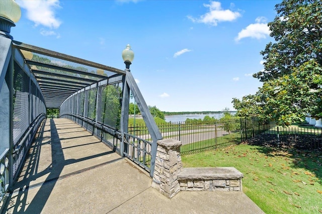 556 Monteigne Blvd, Memphis, TN 38103 - view of patio with a water view and fence