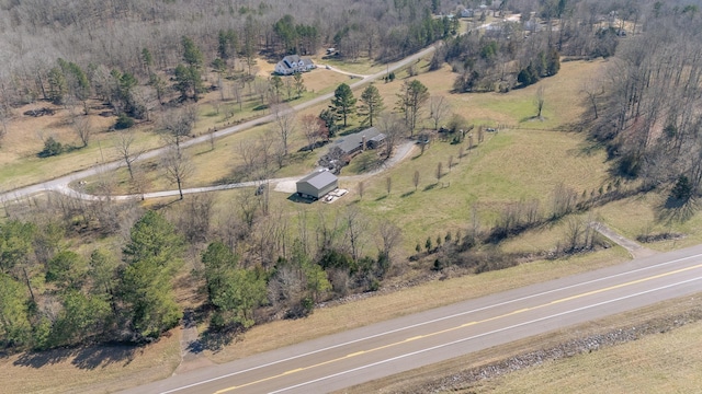 drone / aerial view featuring a rural view