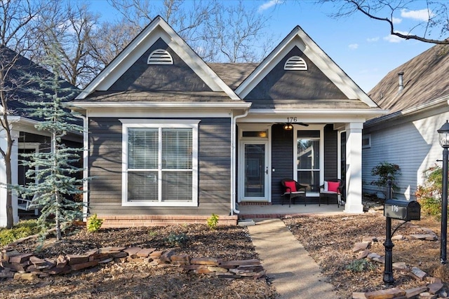 view of front of home featuring a porch