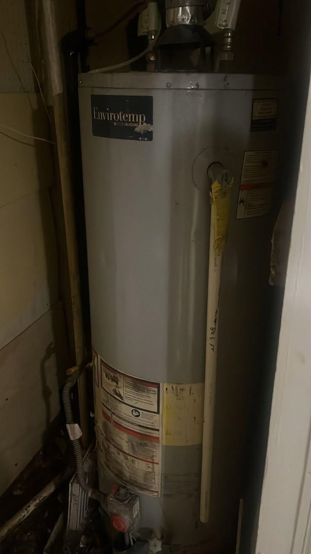 utilities featuring gas water heater