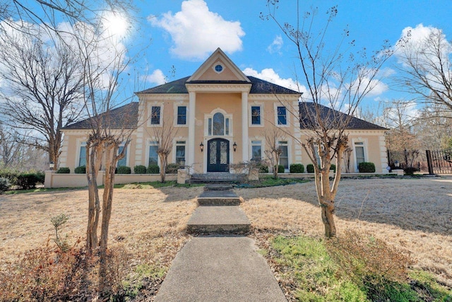 neoclassical / greek revival house with french doors