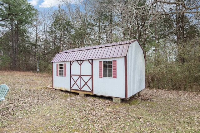 view of shed