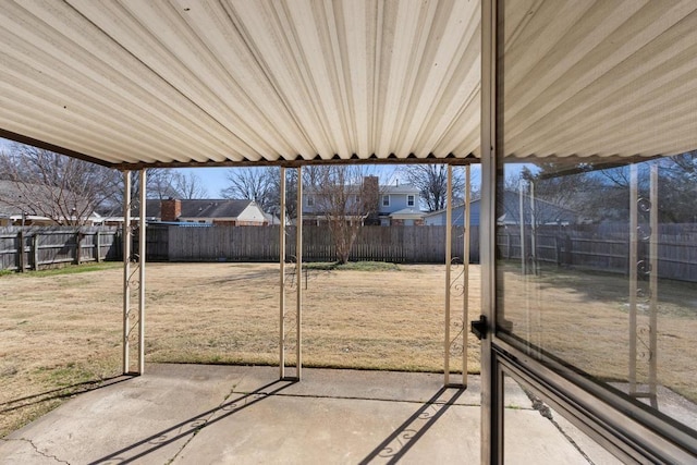 view of patio with a fenced backyard