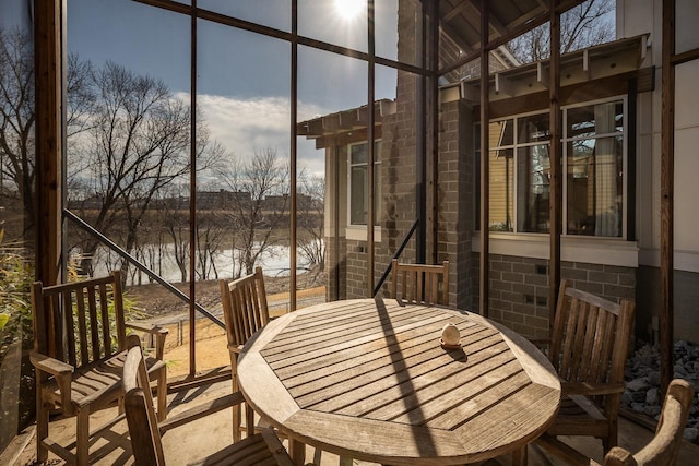 view of sunroom