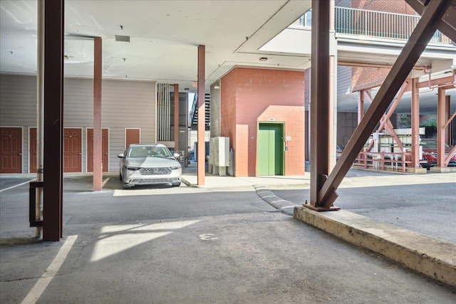 exterior space featuring parking