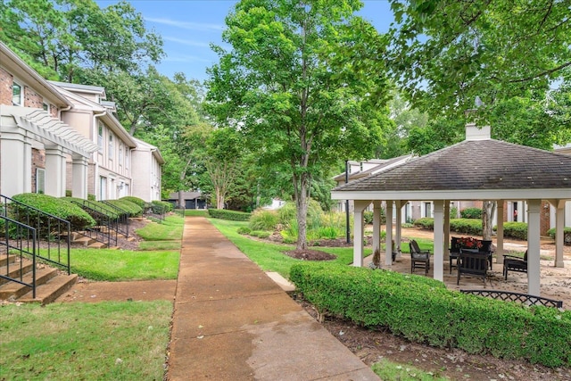 view of home's community with a gazebo