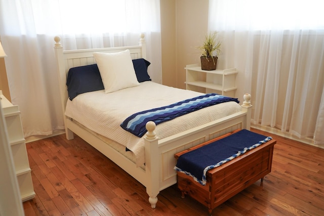 bedroom featuring hardwood / wood-style flooring